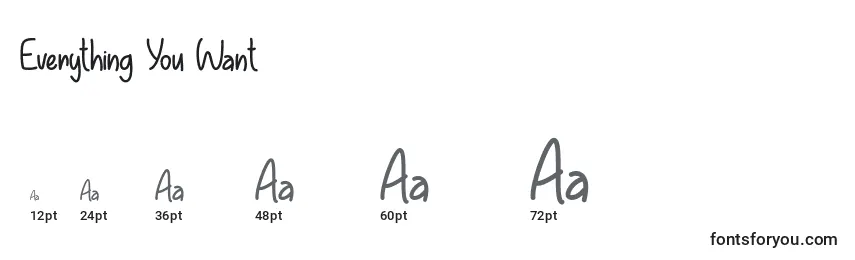 Everything You Want   Font Sizes