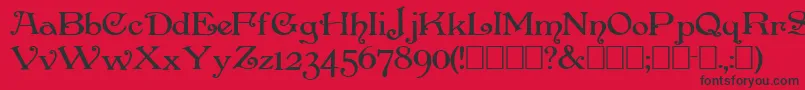 Penhursb Font – Black Fonts on Red Background