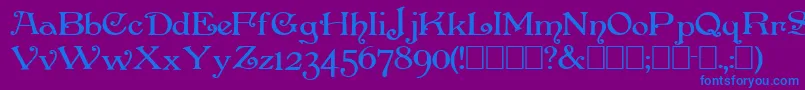 Penhursb-fontti – siniset fontit violetilla taustalla