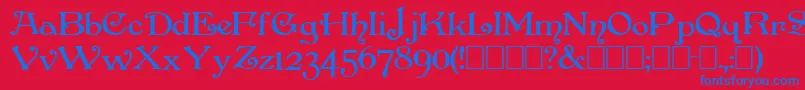 Penhursb Font – Blue Fonts on Red Background