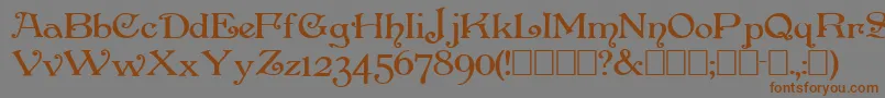 Penhursb Font – Brown Fonts on Gray Background