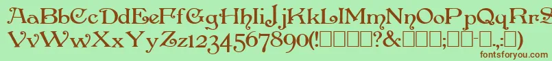 Penhursb Font – Brown Fonts on Green Background