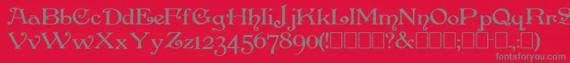 Penhursb Font – Gray Fonts on Red Background