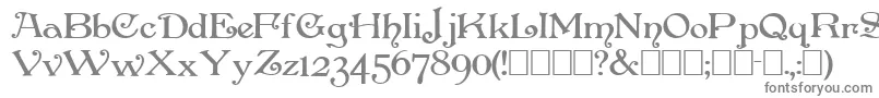 フォントPenhursb – 白い背景に灰色の文字