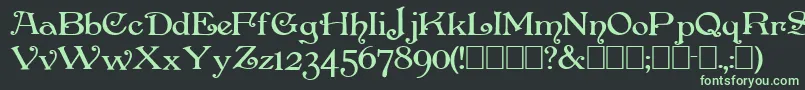 Penhursb Font – Green Fonts on Black Background