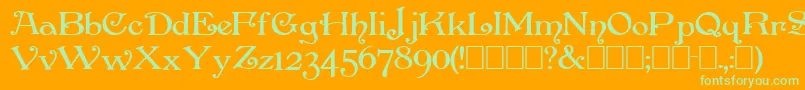 Penhursb Font – Green Fonts on Orange Background