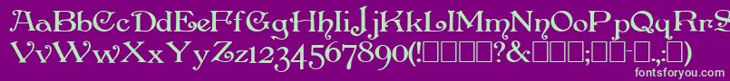 Penhursb Font – Green Fonts on Purple Background