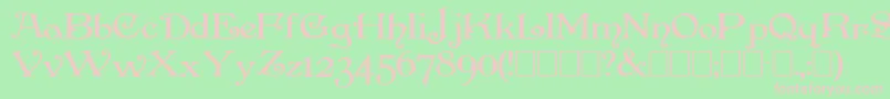 Penhursb Font – Pink Fonts on Green Background