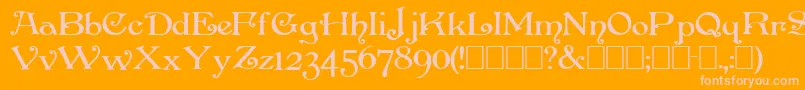 Więcej informacji o czcionce Penhursb Czcionka Penhursb – różowe czcionki na pomarańczowym tle