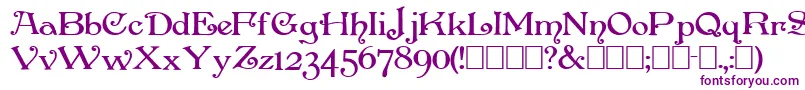 Penhursb Font – Purple Fonts on White Background