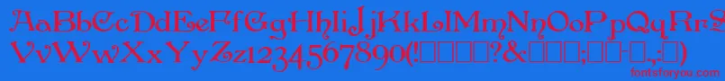 Penhursb Font – Red Fonts on Blue Background