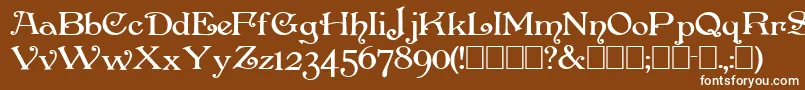 フォントPenhursb – 茶色の背景に白い文字