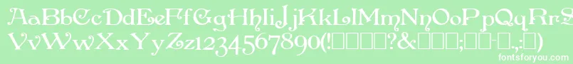 Penhursb Font – White Fonts on Green Background