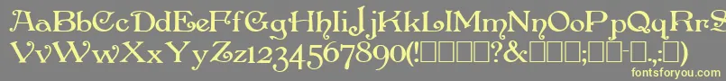 Penhursb Font – Yellow Fonts on Gray Background