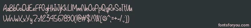 フォントEverything You Want   – 黒い背景にピンクのフォント