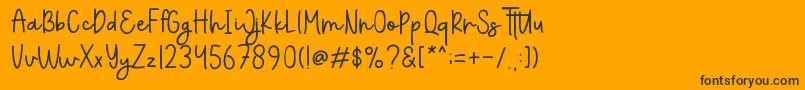 Everything Font – Black Fonts on Orange Background