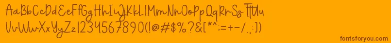 Everything Font – Brown Fonts on Orange Background