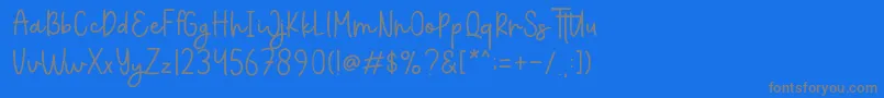 Everything Font – Gray Fonts on Blue Background