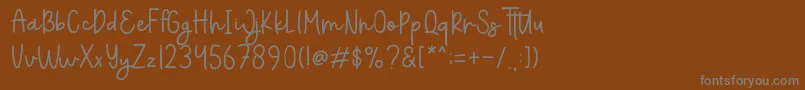Everything Font – Gray Fonts on Brown Background