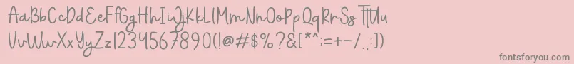 Everything Font – Gray Fonts on Pink Background