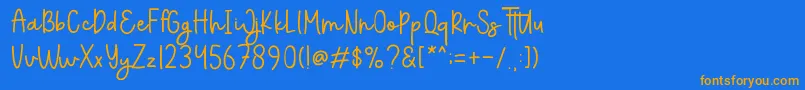 Everything Font – Orange Fonts on Blue Background