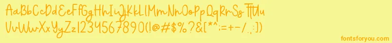 More about Everything Font Everything Font – Orange Fonts on Yellow Background
