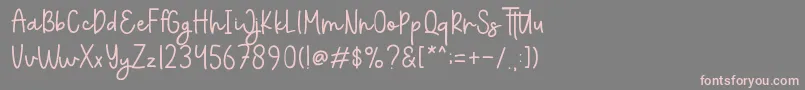 Everything Font – Pink Fonts on Gray Background