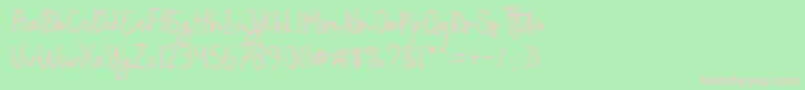 Everything Font – Pink Fonts on Green Background