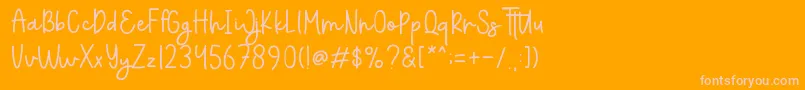 Everything Font – Pink Fonts on Orange Background