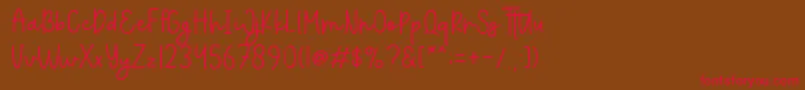 Everything Font – Red Fonts on Brown Background