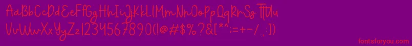 Everything Font – Red Fonts on Purple Background