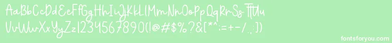 Everything Font – White Fonts on Green Background