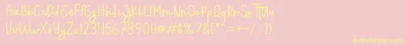 Everything Font – Yellow Fonts on Pink Background