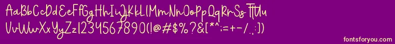 Everything Font – Yellow Fonts on Purple Background