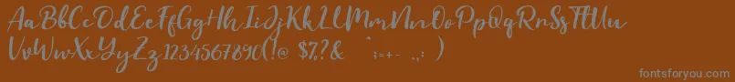Шрифт Evident – серые шрифты на коричневом фоне