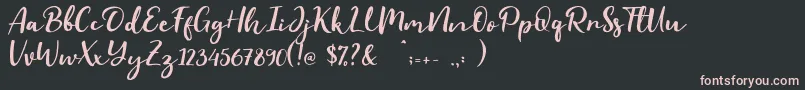Evident Font – Pink Fonts on Black Background