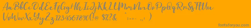 Evident Font – Gray Fonts on Orange Background