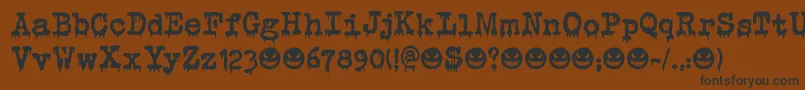 Evil Laughter DEMO Font – Black Fonts on Brown Background