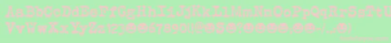 Evil Laughter DEMO Font – Pink Fonts on Green Background