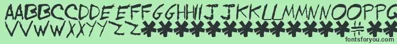 Шрифт EVOL     – чёрные шрифты на зелёном фоне