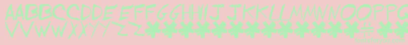 EVOL     Font – Green Fonts on Pink Background