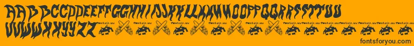 evol fontvir us Font – Black Fonts on Orange Background