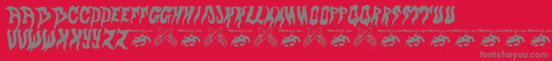 evol fontvir us Font – Gray Fonts on Red Background