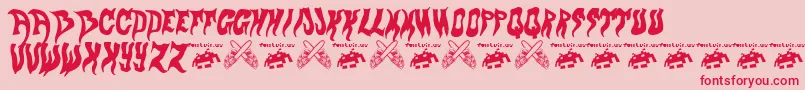 evol fontvir us Font – Red Fonts on Pink Background