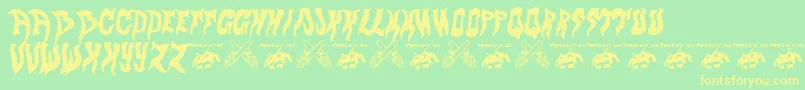 evol fontvir us Font – Yellow Fonts on Green Background
