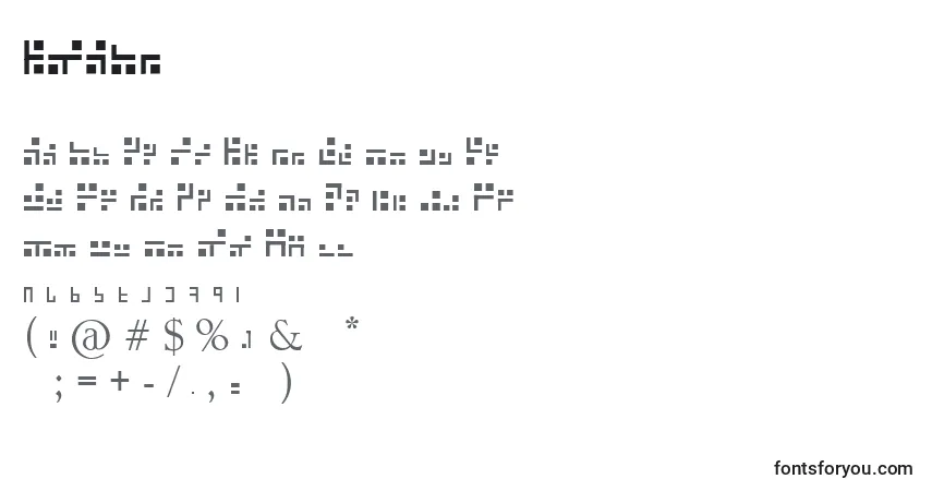 Schriftart EXABF    (126217) – Alphabet, Zahlen, spezielle Symbole
