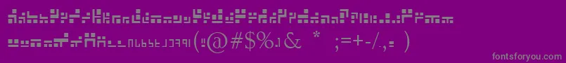 フォントEXABF    – 紫の背景に灰色の文字