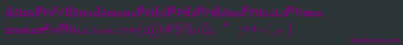EXABF    Font – Purple Fonts on Black Background