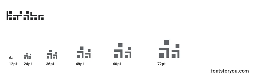 Размеры шрифта EXABF    (126217)