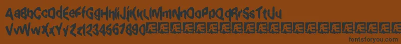 exagger8 Font – Black Fonts on Brown Background